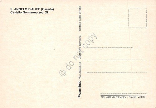 Cartolina Sant'Angelo D'Alife Castello Normanno strada anni '90 | Immagine Gallery 2