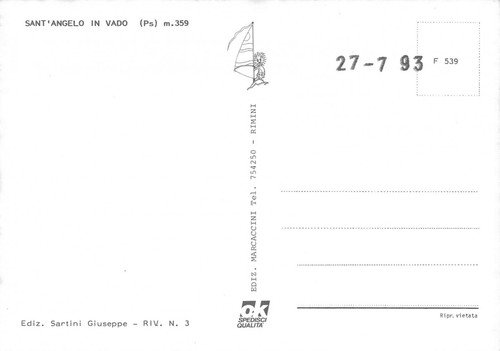 Cartolina Sant'Angelo in Vado Vedutine