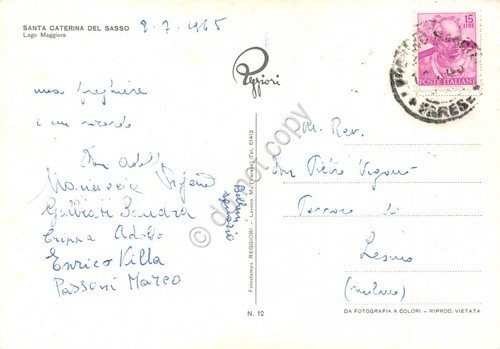 Cartolina Santa Caterina del Sasso Lago Maggiore panorama dal lago … | Immagine Gallery 2