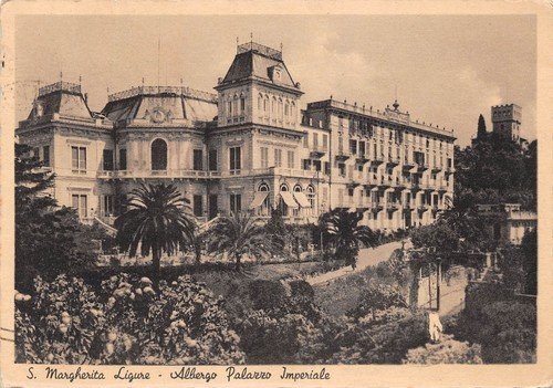 Cartolina Santa Margherita Ligure Albergo Palazzo Imperiale 1948 | Immagine principale