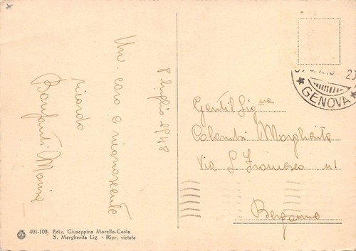 Cartolina Santa Margherita Ligure Albergo Palazzo Imperiale 1948 | Immagine Gallery 2