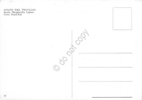 Cartolina Santa Margherita Ligure Covo Nord Est spiaggia strada