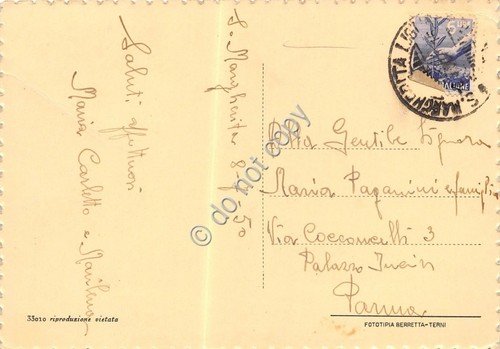 Cartolina Santa Margherita Ligure panorama Castello Paraggi Portofino 1950