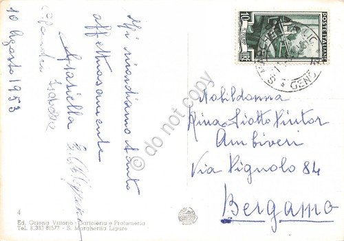 Cartolina Santa Margherita Ligure panorama del mare da terrazza 1953 … | Immagine Gallery 2