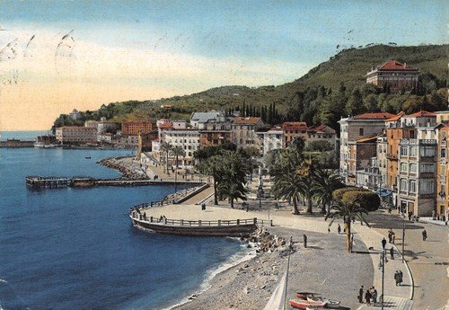 Cartolina Santa Margherita Ligure Panorama e lungomare 1958 (Genova)