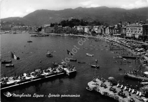 Cartolina Santa Margherita Ligure panorama parziale anni '60 (Genova)