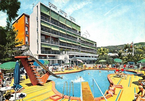 Cartolina Santa Margherita Ligure Park Hotel Suisse piscina | Immagine principale