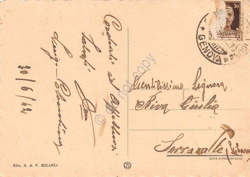 Cartolina Santa Margherita Ligure porto e panorama 1942 | Immagine Gallery 2