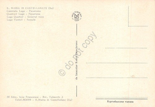 Cartolina Santa Maria di Castellabate Contrada Lago case panorama anni … | Immagine Gallery 2