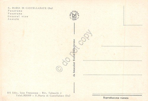 Cartolina Santa Maria di Castellabate panorama case anni '80 | Immagine Gallery 2
