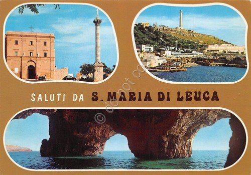 Cartolina Santa Maria di Leuca vedute varie spiaggia paese grotte … | Immagine principale