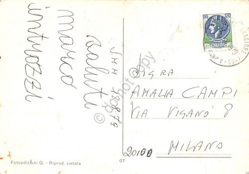 Cartolina Santa Maria Maggiore 3 vedute treno capeggio panorama 1979