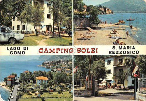 Cartolina Santa Maria Rezzonico Camping Solei vedute 1968 | Immagine principale