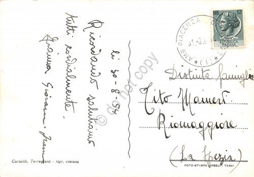 Cartolina Santa Maria Versa Panorama 1954