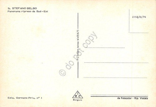 Cartolina Santo Stefano Belbo Panorama da Sud Est