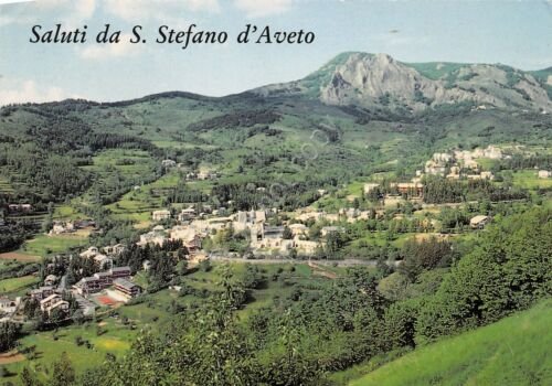 Cartolina Santo Stefano d' Aveto panorama 1955 (Genova)