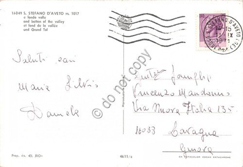 Cartolina Santo Stefano d' Aveto panorama con mucche 1971 | Immagine Gallery 2