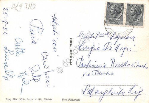 Cartolina Santo Stefano d'Aveto panorama da Monte Maggiorasca 1954
