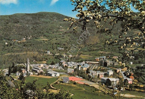 Cartolina Santo Stefano d'Aveto panorama dall'alto 1978