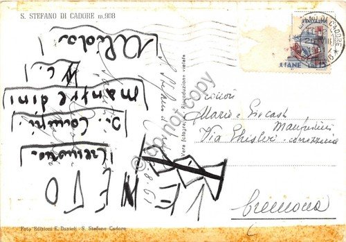 Cartolina Santo Stefano di Cadore Panorama 1961 (Belluno) | Immagine Gallery 2