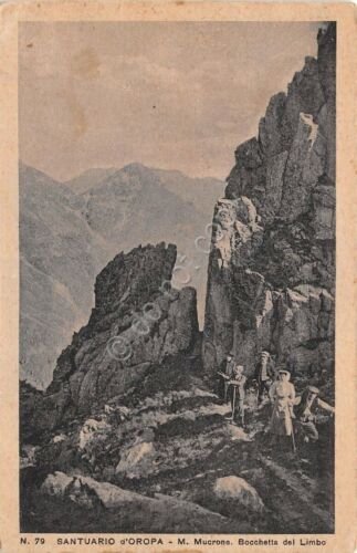 Cartolina Santuario d'Oropa Monte Mucrone Bocchetta del Limbo 1930 (Biella)