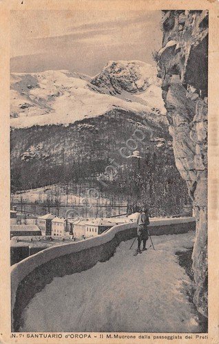 Cartolina Santuario d'Oropa Monte Mucrone da passeggiata dei Preti animata … | Immagine principale