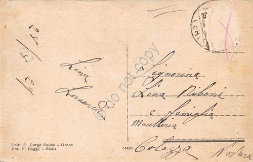 Cartolina Santuario d'Oropa Monte Mucrone da passeggiata dei Preti animata … | Immagine Gallery 2