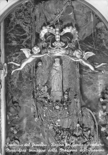 Cartolina Santuario del Frassino Regina del Garda Peschiera Madonna 1954