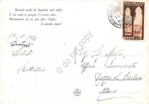 Cartolina Santuario del Frassino Regina del Garda Peschiera Madonna 1954 | Immagine Gallery 2