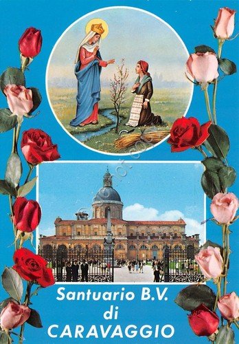 Cartolina Santuario di Caravaggio 2 vedute (Bergamo) | Immagine principale