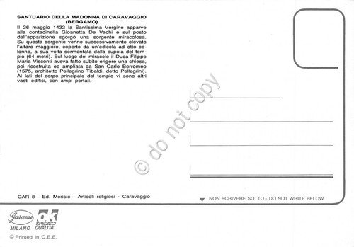 Cartolina Santuario di Caravaggio 2 vedute (Bergamo) | Immagine Gallery 2