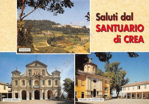 Cartolina Santuario di Crea vedute varie piazzale con bar facciata … | Immagine principale