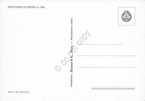 Cartolina Santuario di Oropa panorama Madonna e preghiera (Biella) | Immagine Gallery 2