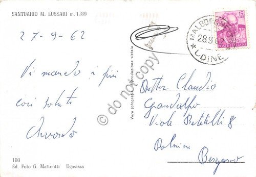Cartolina Santuario M. Lussari 1962 | Immagine Gallery 2