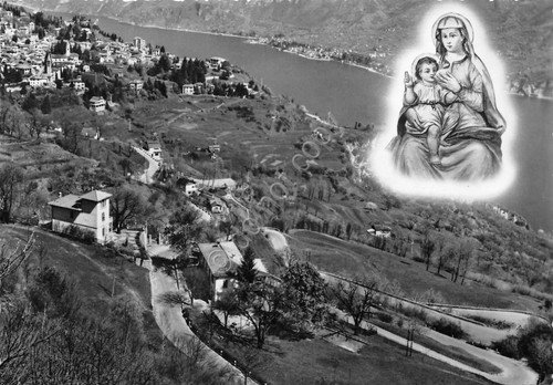 Cartolina Santuario Madonna del Ghisallo Protettrice ciclisti Tornanti 1959