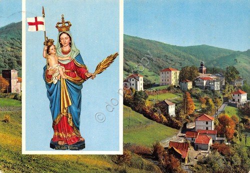 Cartolina Santuario N. S. della Vittoria Giovi di Genova veduta …