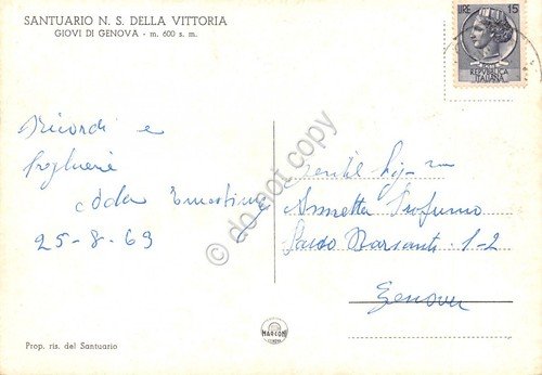 Cartolina Santuario N. S. della Vittoria Giovi di Genova veduta … | Immagine Gallery 2