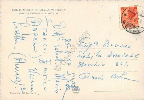 Cartolina Santuario Nostra Signora della Vittoria vedute Vergine Madonna 1957 | Immagine Gallery 2