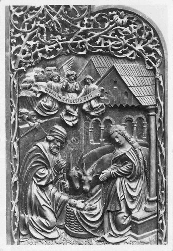 Cartolina Santuario Santa Maria di Pontebba Natività anni '50