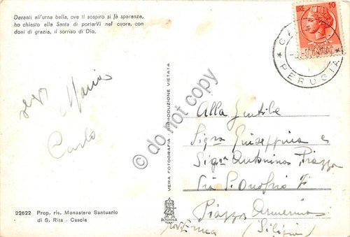 Cartolina Santuario Santa Rita da Cascia Urna con corpo S. …