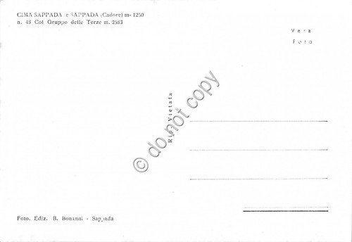 Cartolina Sappada Cima Sappada Gruppo delle Terze