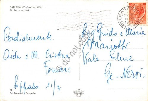 Cartolina Sappada di Cadore Borgata Muhbach 1957