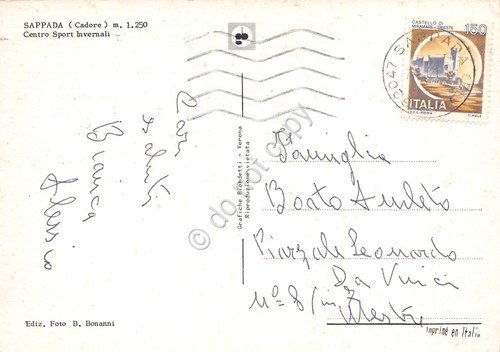 Cartolina Sappada vista parziale paese Albergo anni '80 | Immagine Gallery 2