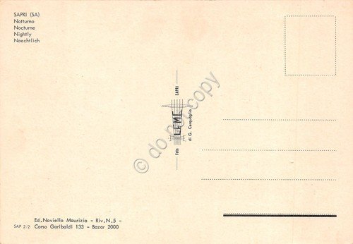 Cartolina Sapri panorama notturno anni '80 | Immagine Gallery 2