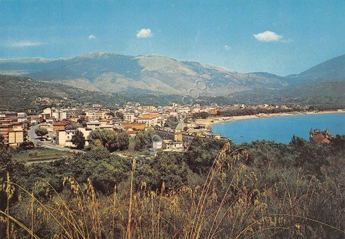 Cartolina Sapri panorama paese e spiaggia anni '80 | Immagine principale