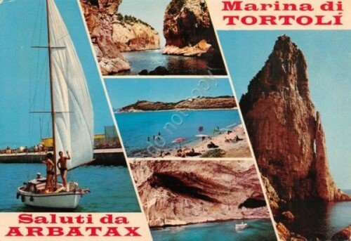 Cartolina Sardegna Arbatax Marina di Tortolì Vedute Vela (Nuoro)