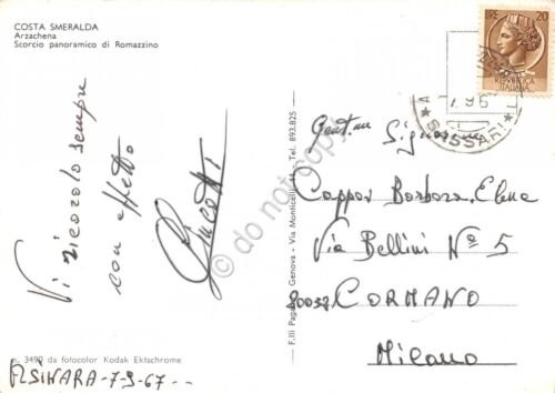 Cartolina Sardegna Arzachena Panorama parziale di Romazzino 1967 (Sassari)