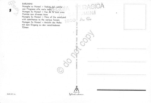 Cartolina Sardegna Barumini Nuraghe su Nuxari (Sassari)
