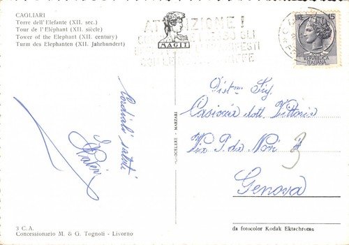 Cartolina Sardegna Cagliari Torre dell' elefante | Immagine Gallery 2