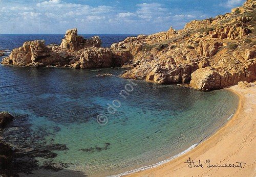 Cartolina Sardegna Costa Paradiso Porto Leccio spiaggia 1993 (Nuoro)